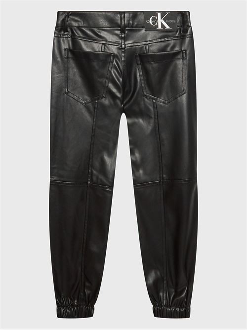 PU LEATHER JOGGER PANTS CALVIN KLEIN JEANS | IG0IG01694/BEH